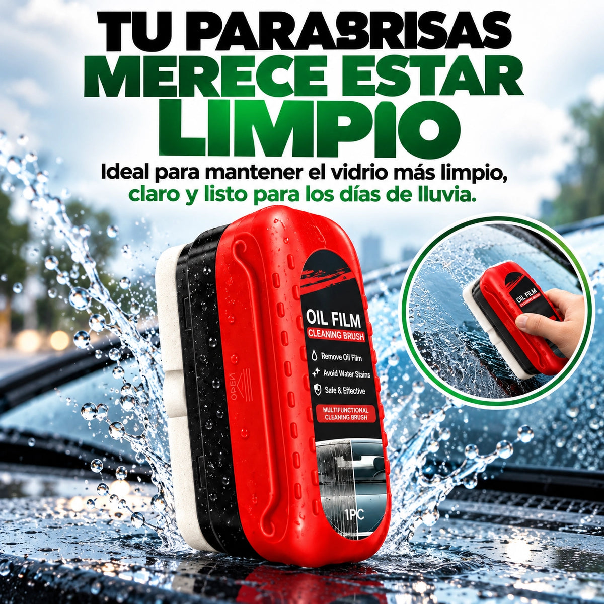 Cepillo Mágico Limpia Parabrisas - 2 en 1